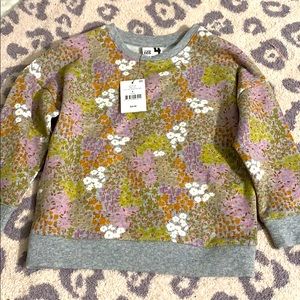 NWT girls floral cotton on sweater size 4